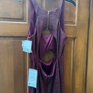 Jump Apparel evening gown with two zippers in back.